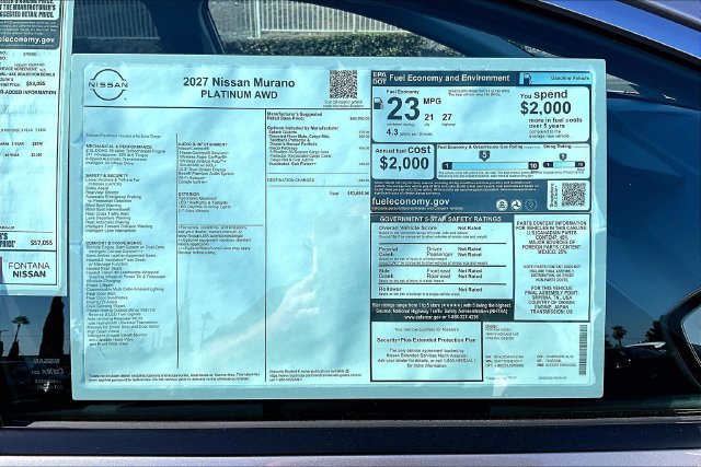 New 2027 Nissan Murano Platinum w/ Cargo Package AWD/4WD image 14
