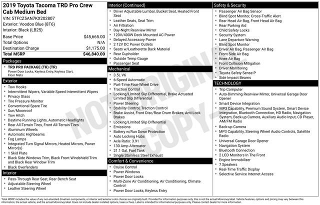 Used 2019 Toyota Tacoma TRD Pro AWD/4WD image 17