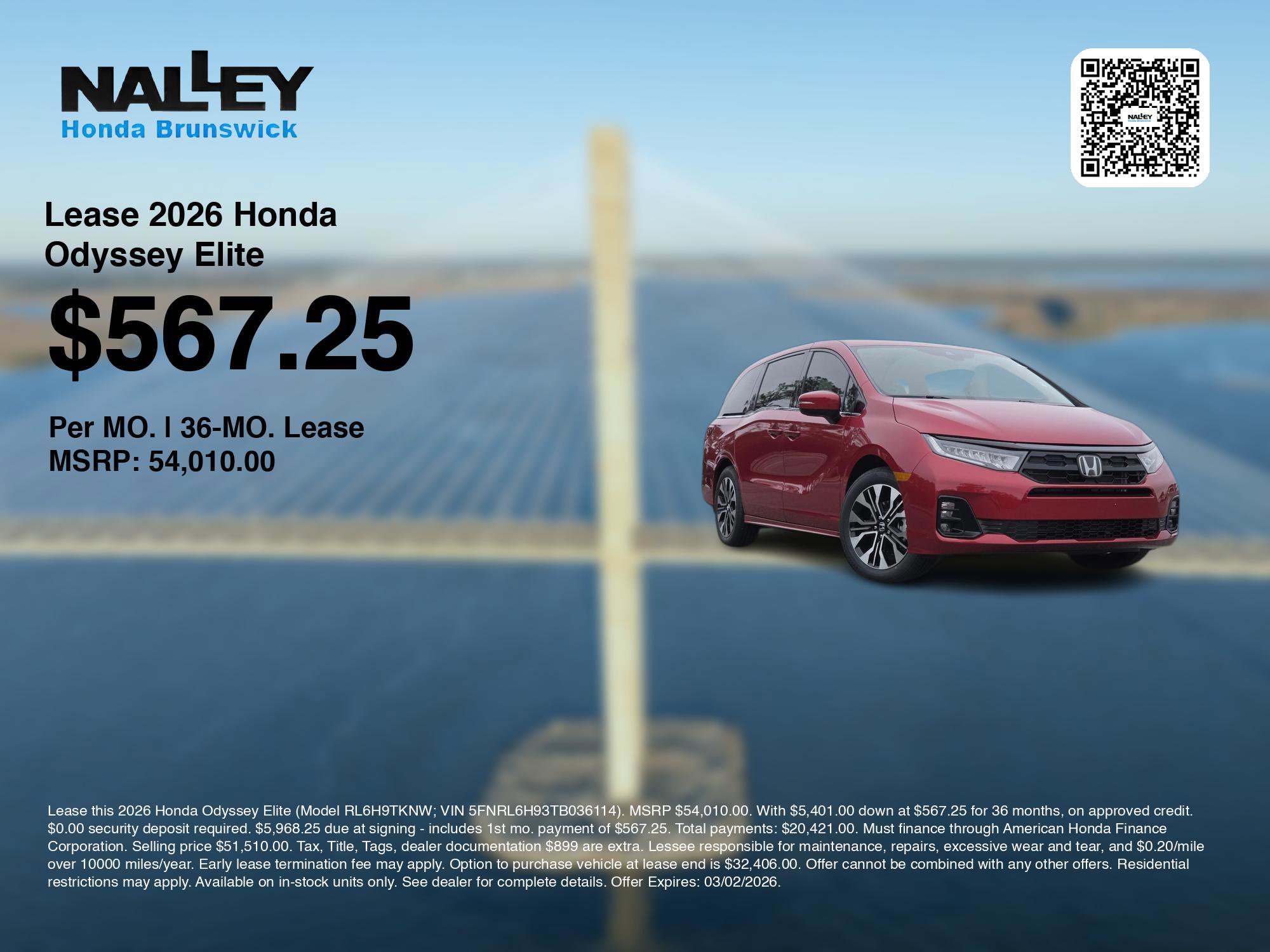 New 2026 Honda Odyssey Elite image 3