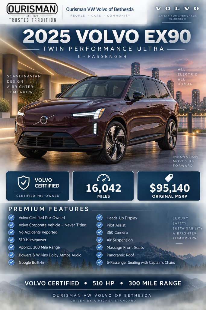 Certified 2025 Volvo EX90 Ultra AWD/4WD image 2