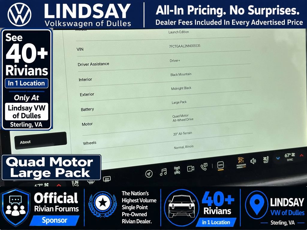 Used 2022 Rivian R1T Launch Edition AWD/4WD image 26