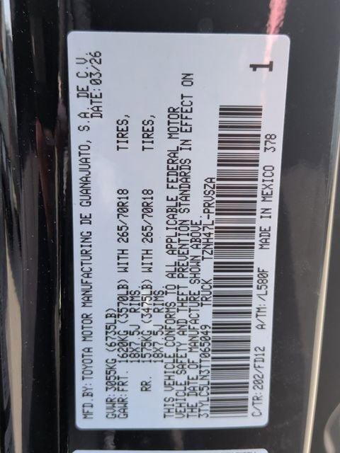 New 2026 Toyota Tacoma TRD Off-Road AWD/4WD image 25
