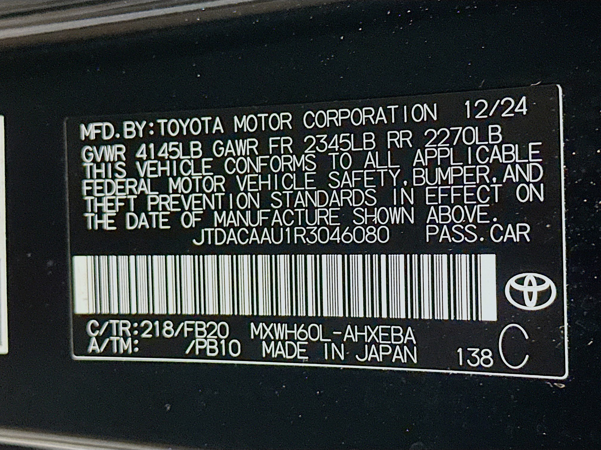 Used 2024 Toyota Prius LE FWD image 12