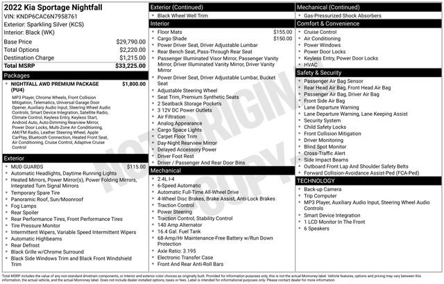 Used 2022 Kia Sportage Nightfall Edition w/ Nighfall AWD Premium Package image 25