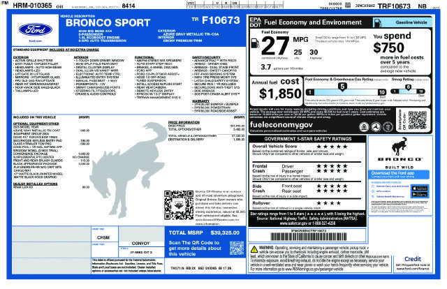 New 2026 Ford Bronco Sport Big Bend w/ Convenience Package AWD/4WD image 4