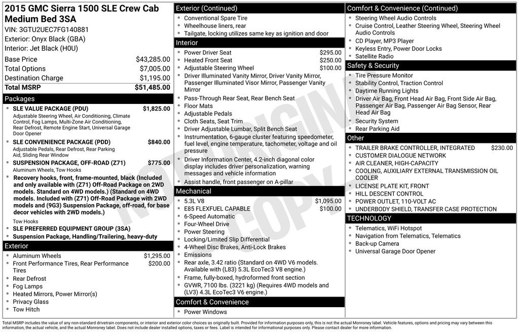 Used 2015 GMC Sierra 1500 SLE w/ SLE Value Package image 10