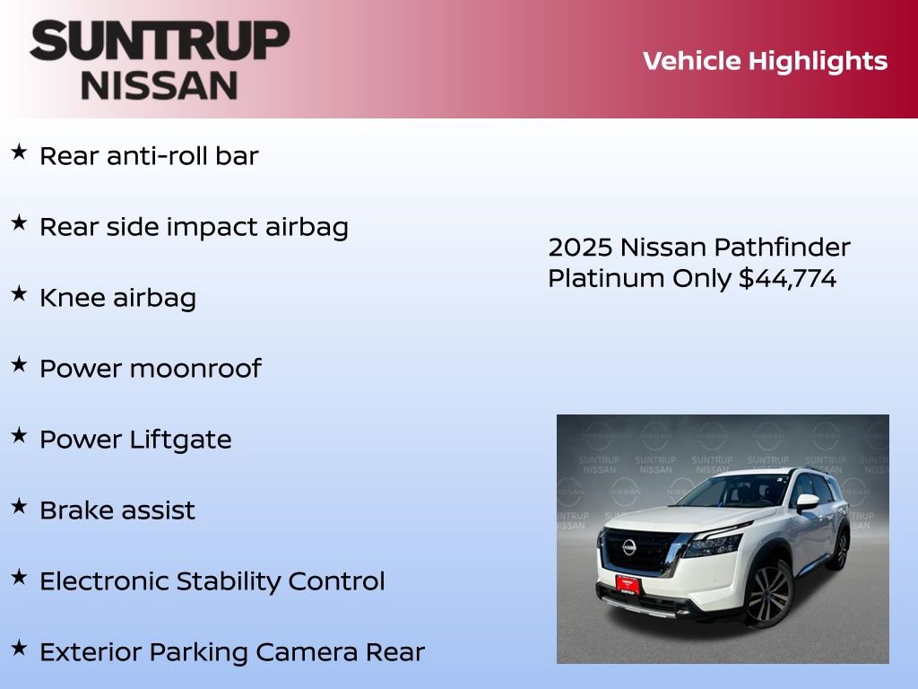 New 2025 Nissan Pathfinder Platinum w/ Cargo Package image 30