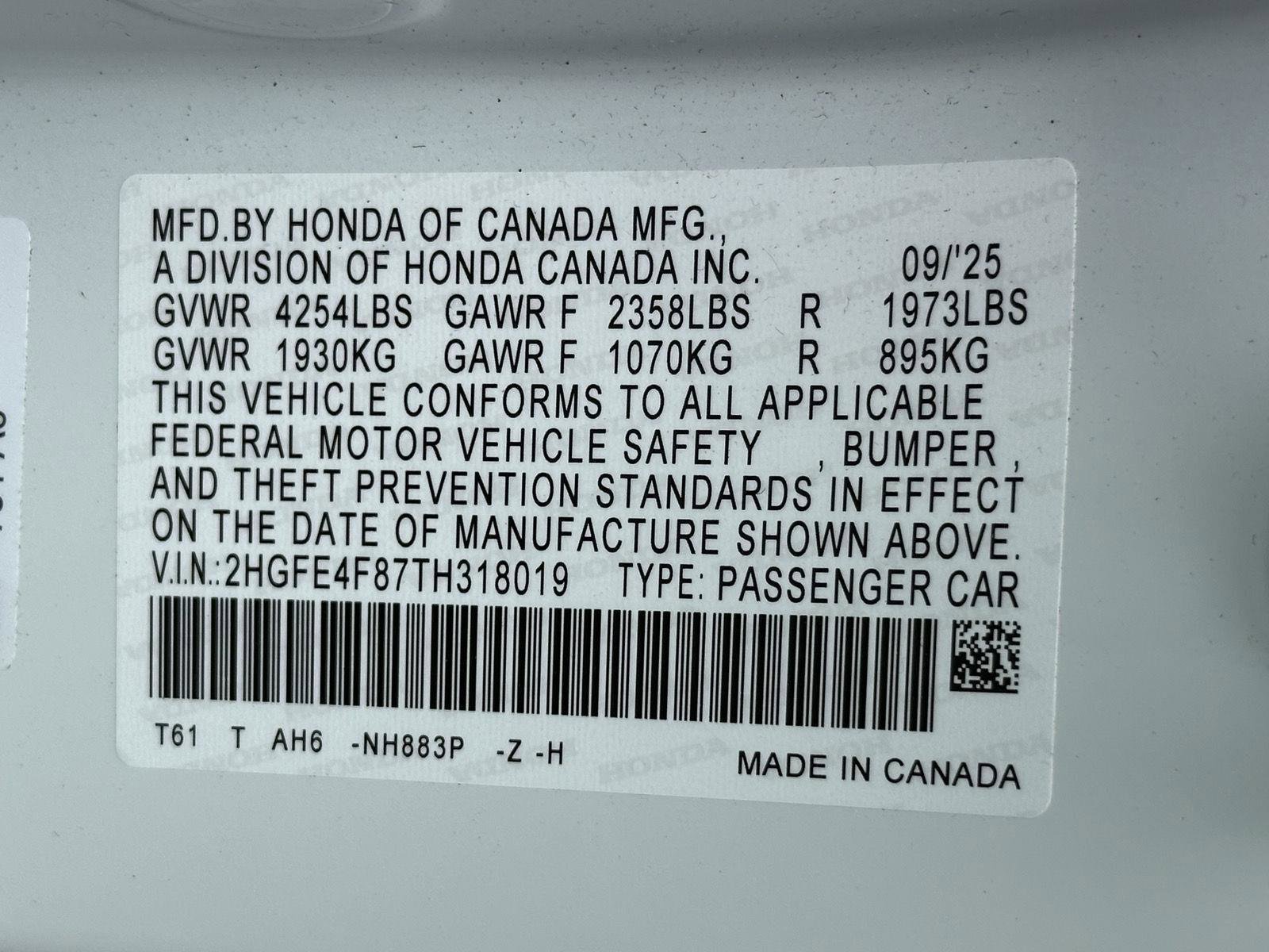 Used 2026 Honda Civic FWD Hybrid Sedan image 15