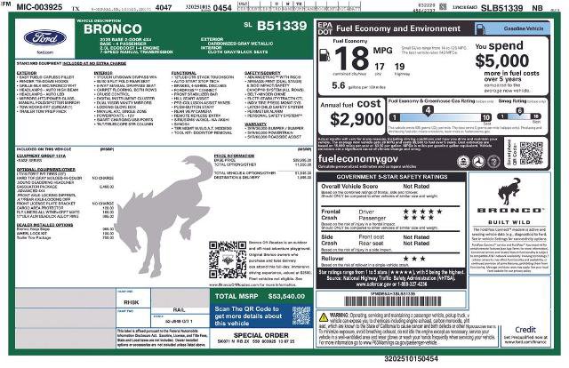 New 2025 Ford Bronco 2-Door w/ Sasquatch Package image 5