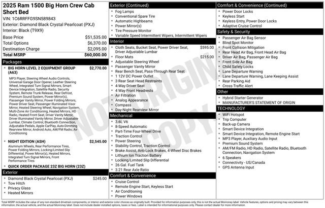 Used 2025 RAM 1500 Big Horn AWD/4WD image 56