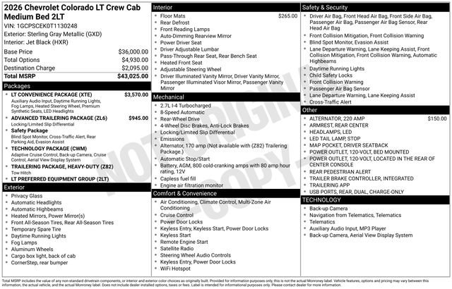 New 2026 Chevrolet Colorado LT w/ LT Convenience Package image 5