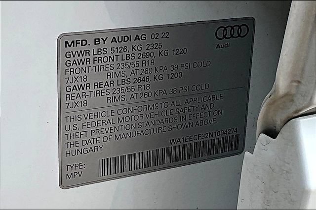 Used 2022 Audi Q3 2.0T Premium Plus w/ Premium Plus Package AWD/4WD image 32