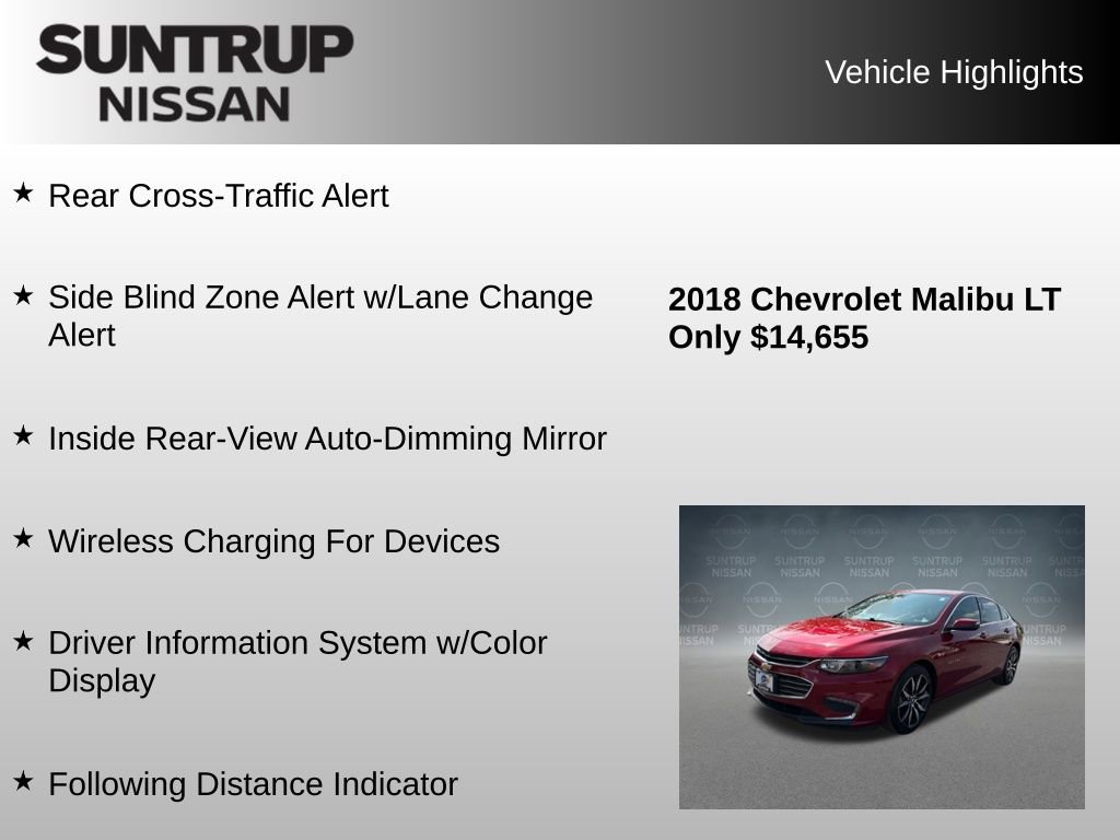 Used 2018 Chevrolet Malibu LT w/ Driver Confidence Package FWD image 23