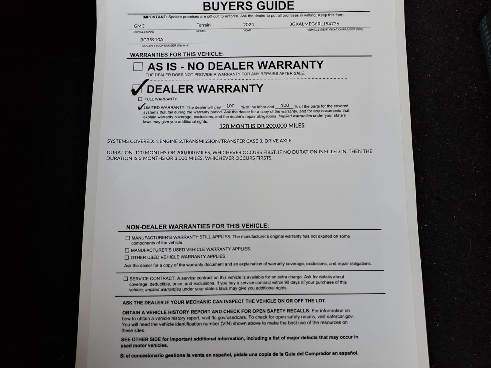 Used 2024 GMC Terrain SLE FWD image 35