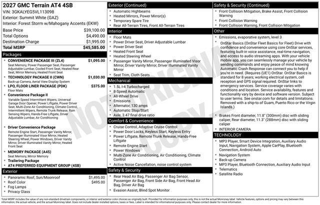 New 2027 GMC Terrain AT4 w/ Convenience Package III AWD/4WD image 26