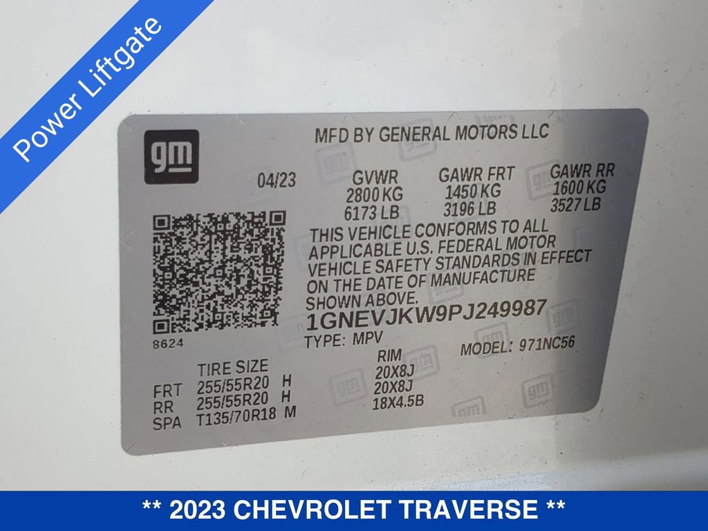 Certified 2023 Chevrolet Traverse RS AWD/4WD image 31