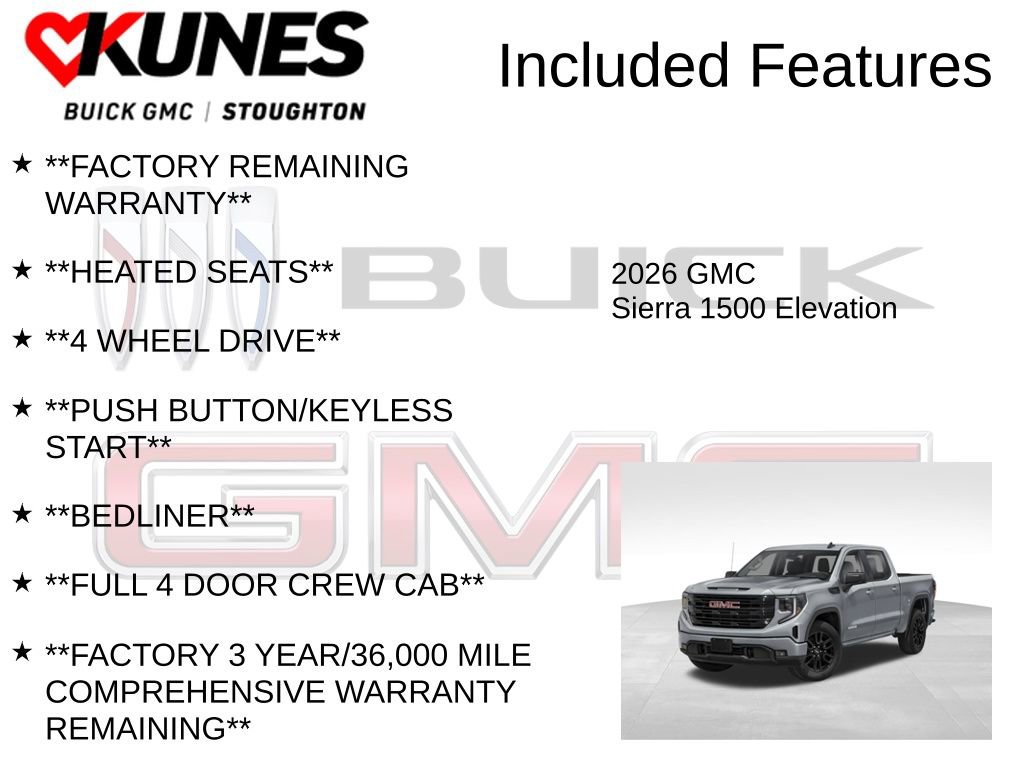New 2026 GMC Sierra 1500 Elevation w/ Elevation Premium Package AWD/4WD image 3
