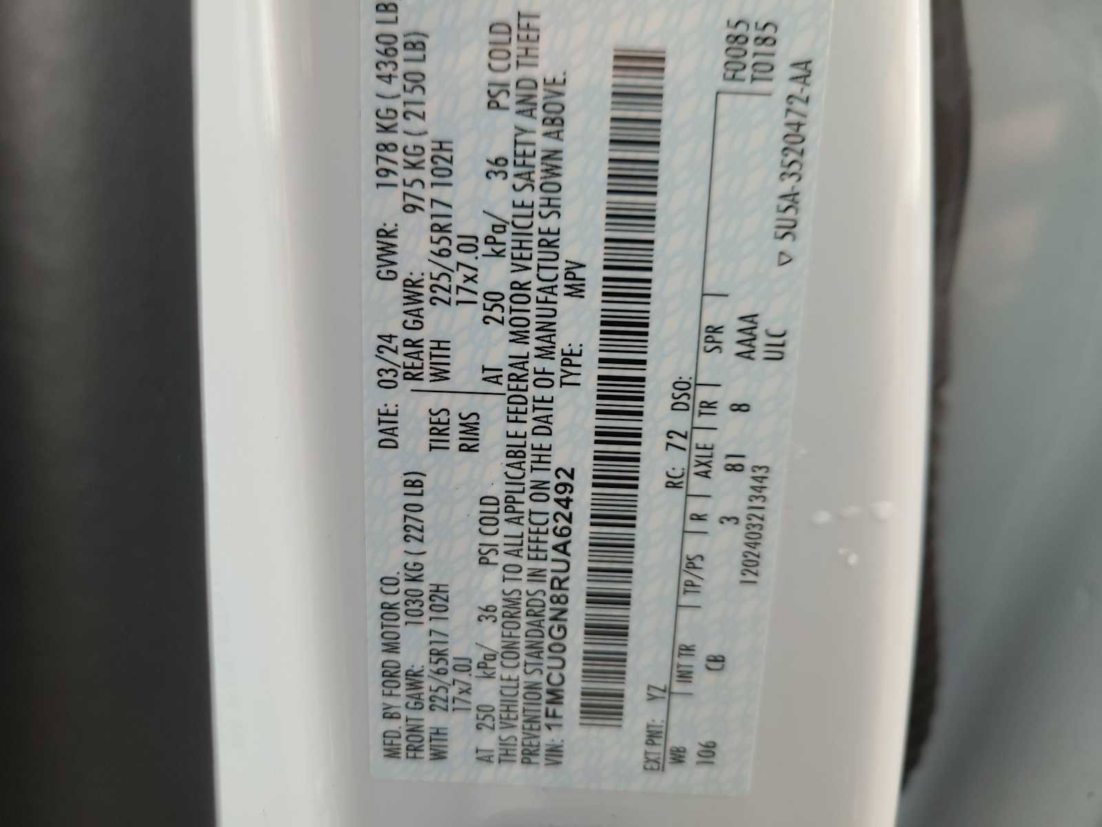 Used 2024 Ford Escape Active FWD image 29