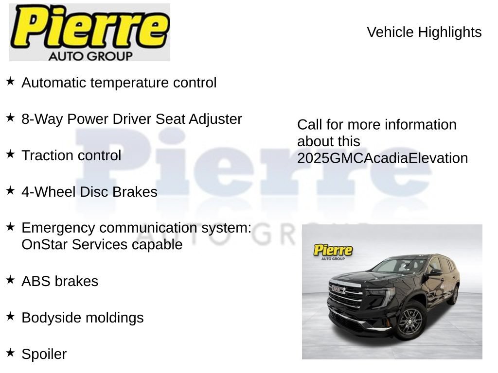 Used 2025 GMC Acadia Elevation AWD/4WD image 14