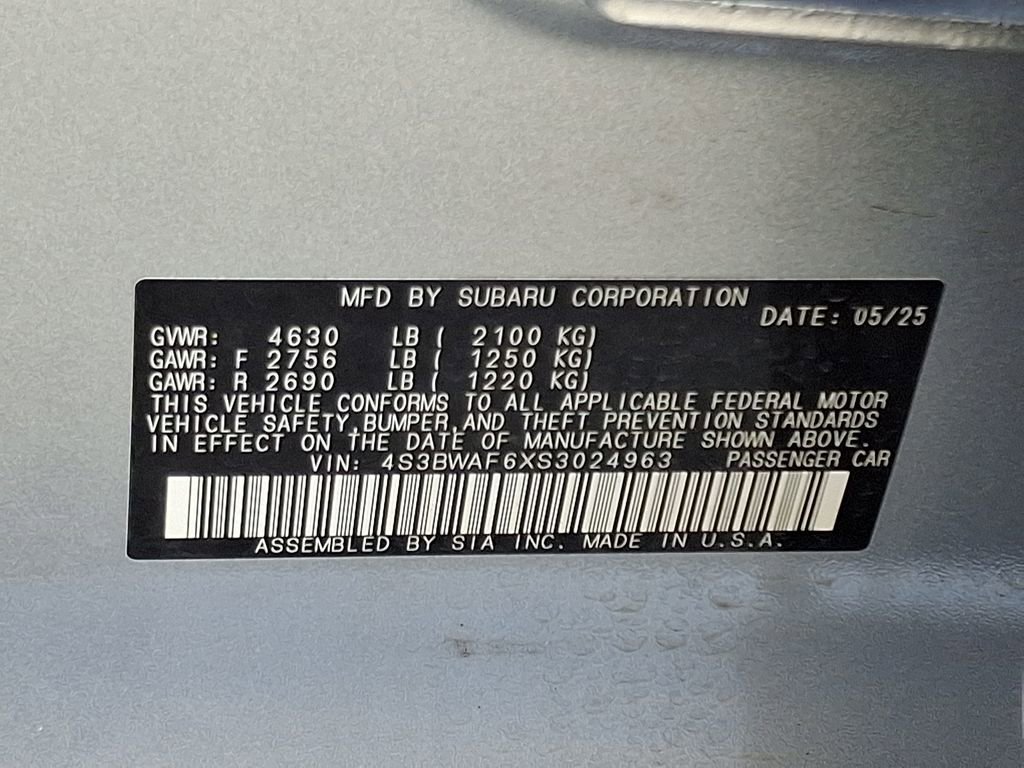 Certified 2025 Subaru Legacy Premium AWD/4WD image 28