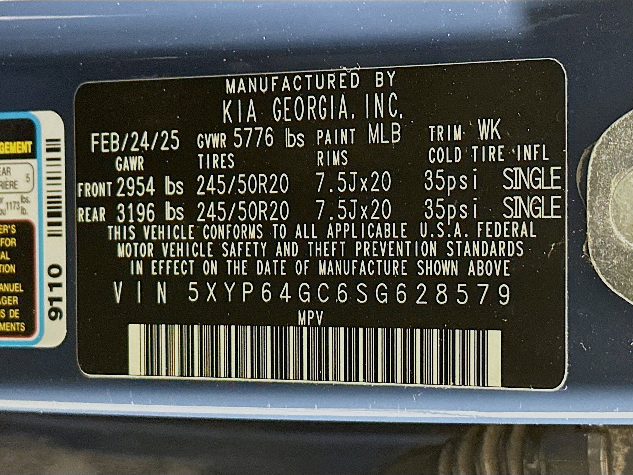 Used 2025 Kia Telluride S FWD image 12