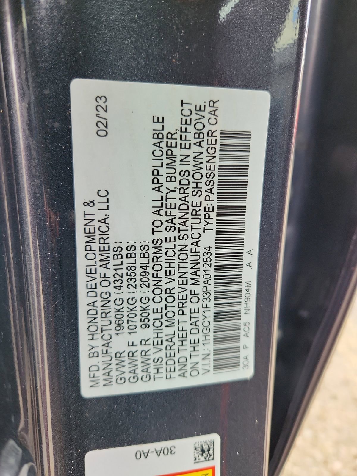 Certified 2023 Honda Accord EX image 18