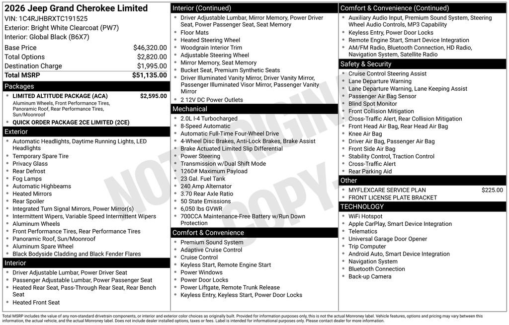 New 2026 Jeep Grand Cherokee Limited w/ Limited Altitude Package AWD/4WD image 40