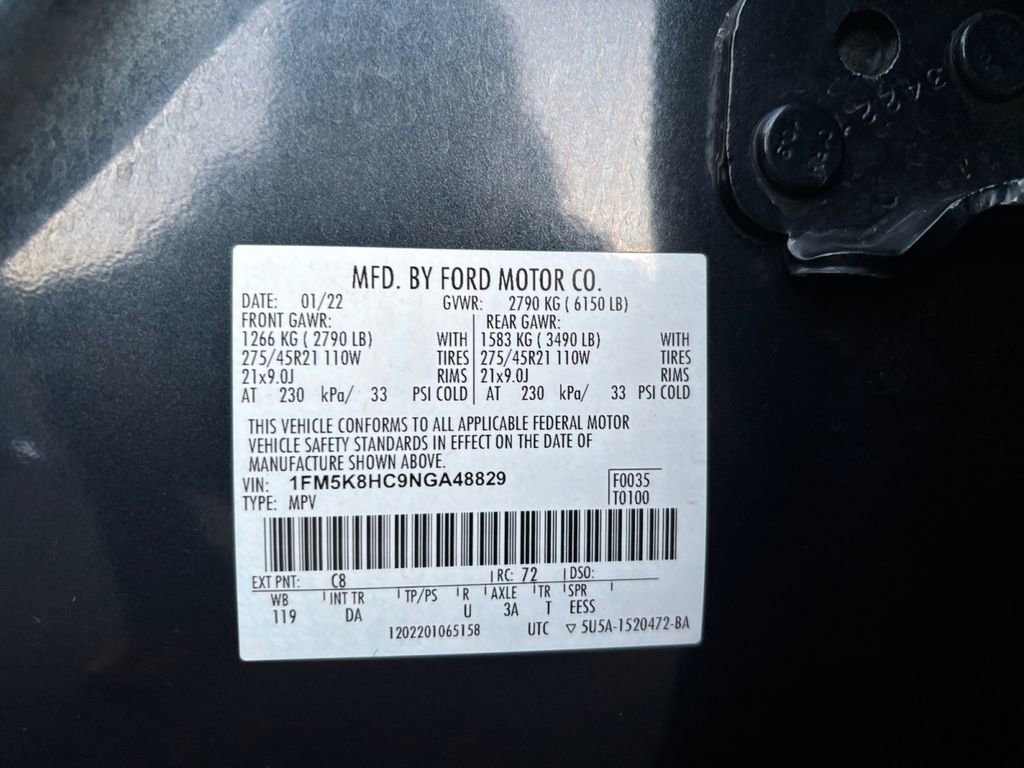 Used 2022 Ford Explorer Platinum w/ Equipment Group 601A image 34