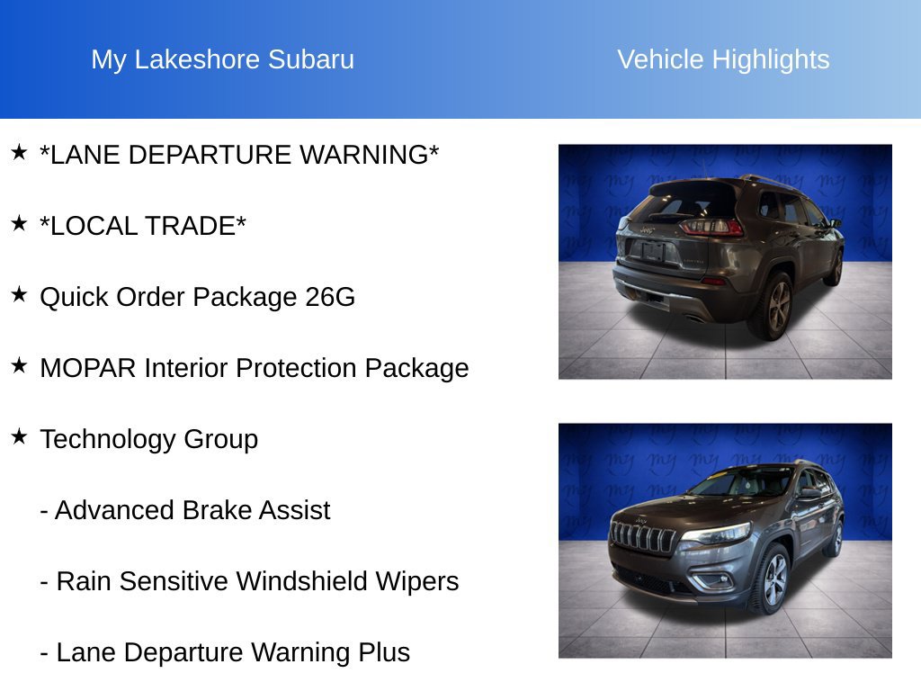 Used 2019 Jeep Cherokee Limited w/ Luxury Group AWD/4WD image 11