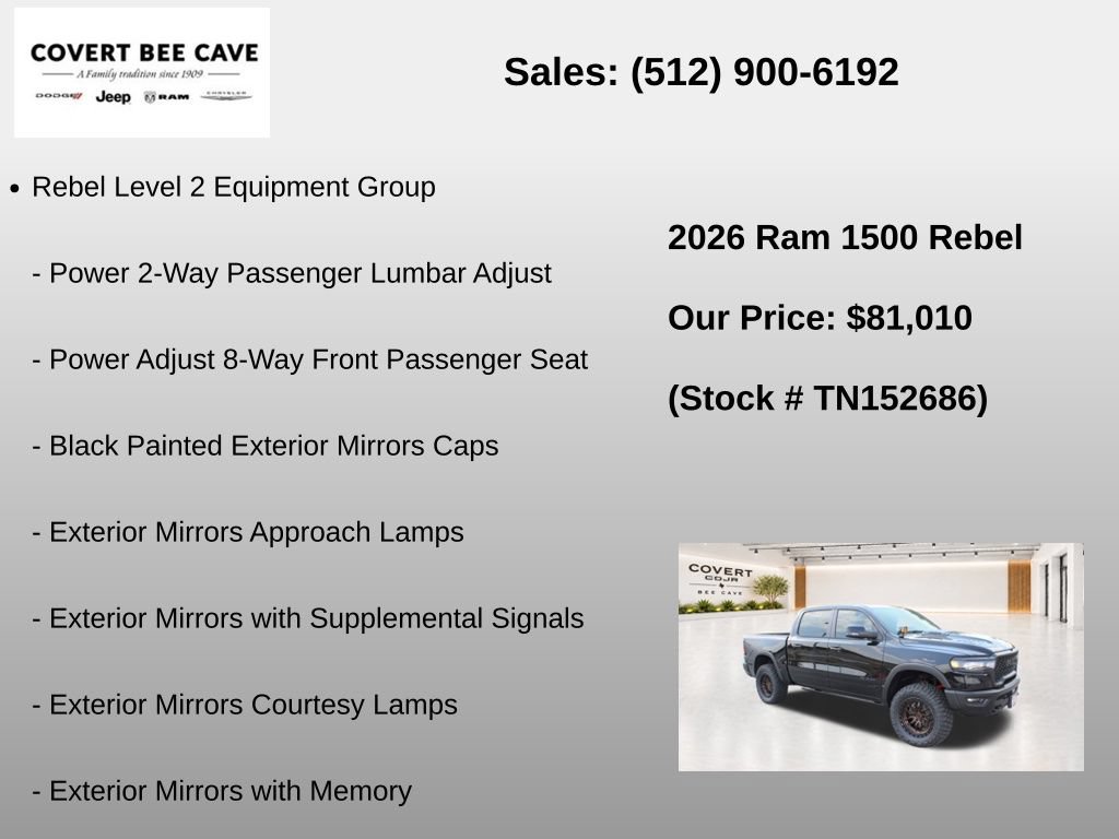 New 2026 RAM 1500 Rebel w/ Advanced Safety Group II AWD/4WD image 19