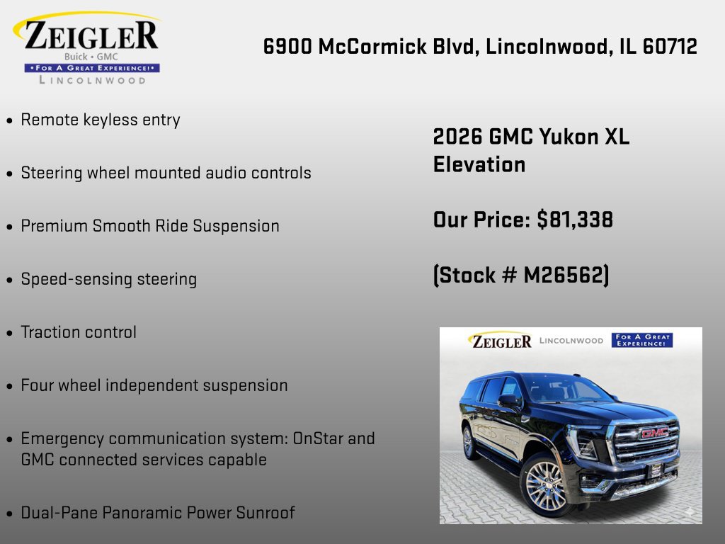 New 2026 GMC Yukon XL Elevation w/ Elevation Premium Package AWD/4WD image 24