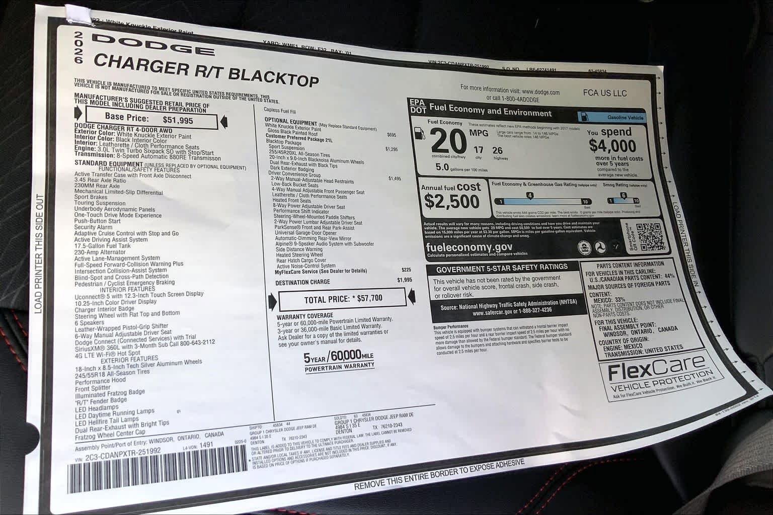 New 2026 Dodge Charger GT w/ Driver Convenience Group image 16