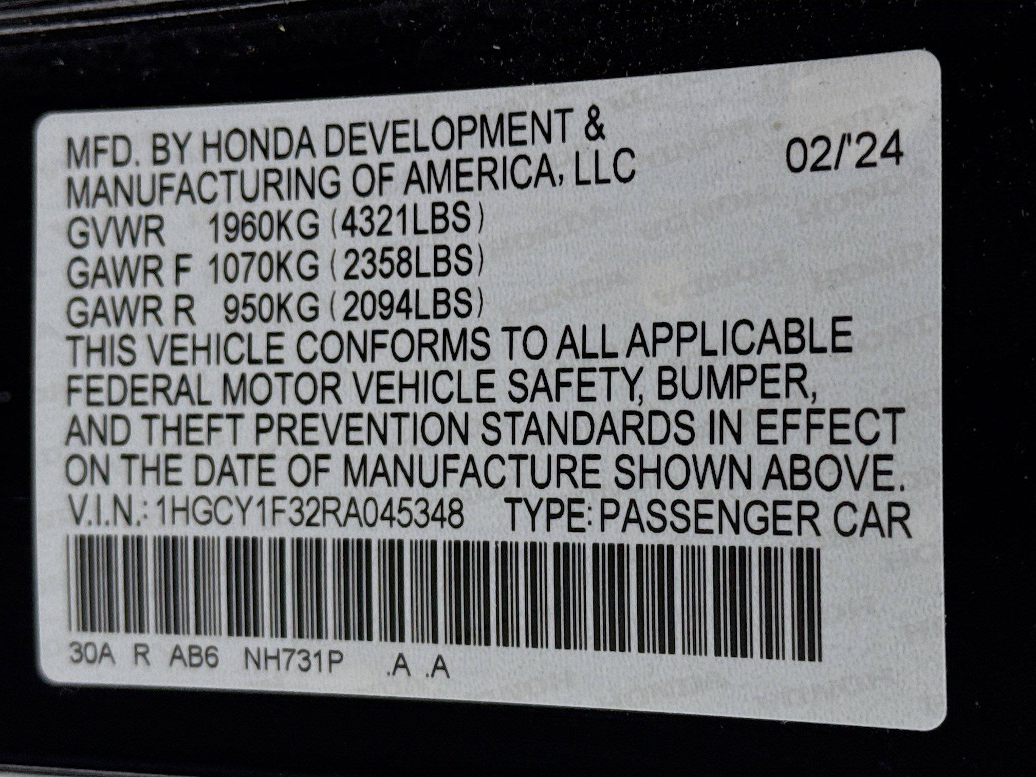 Certified 2024 Honda Accord EX image 31