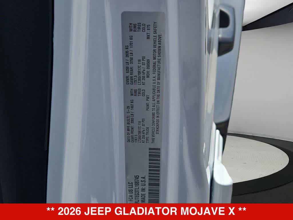New 2026 Jeep Gladiator Mojave AWD/4WD image 36