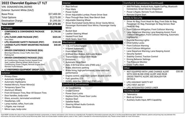Used 2022 Chevrolet Equinox LT FWD image 3