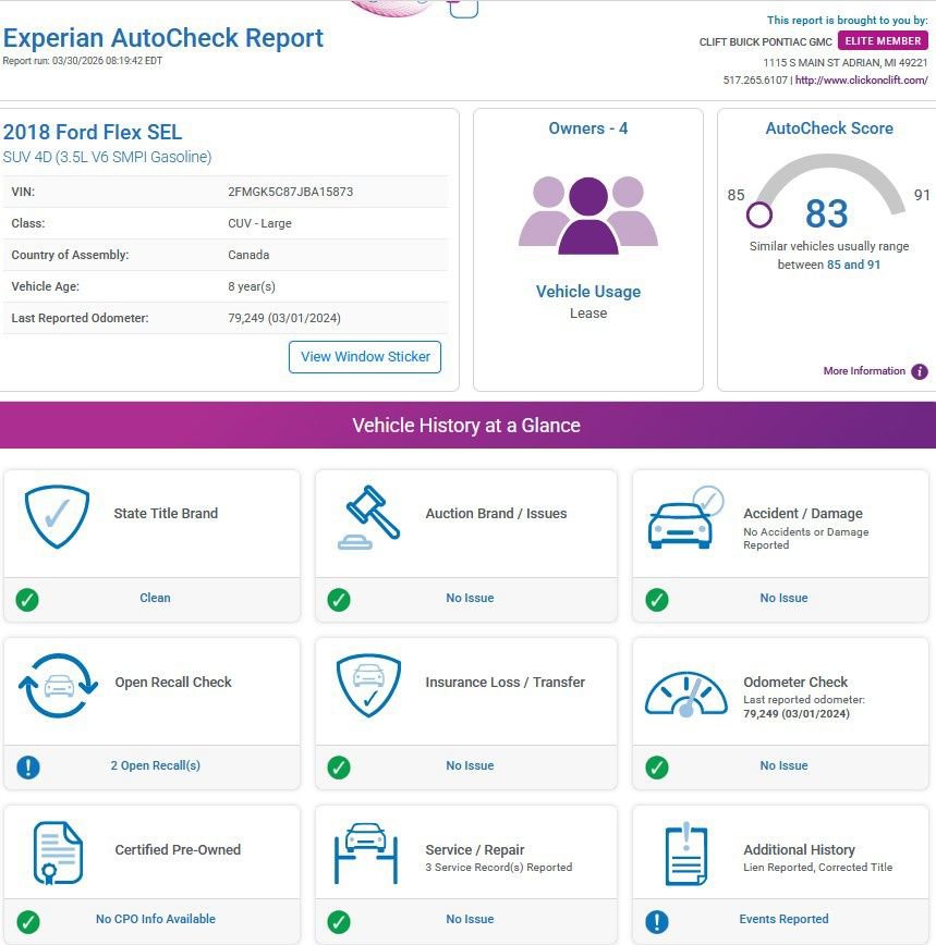 Used 2018 Ford Flex SEL w/ Equipment Group 202A FWD image 3