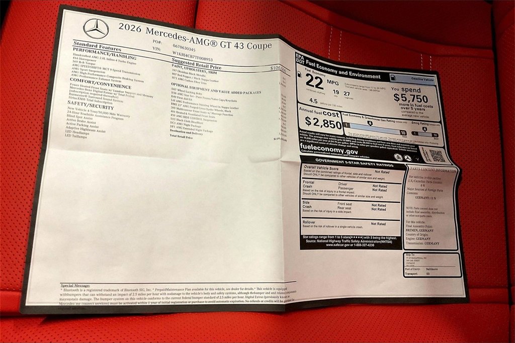 New 2026 Mercedes-Benz AMG GT 43 image 12