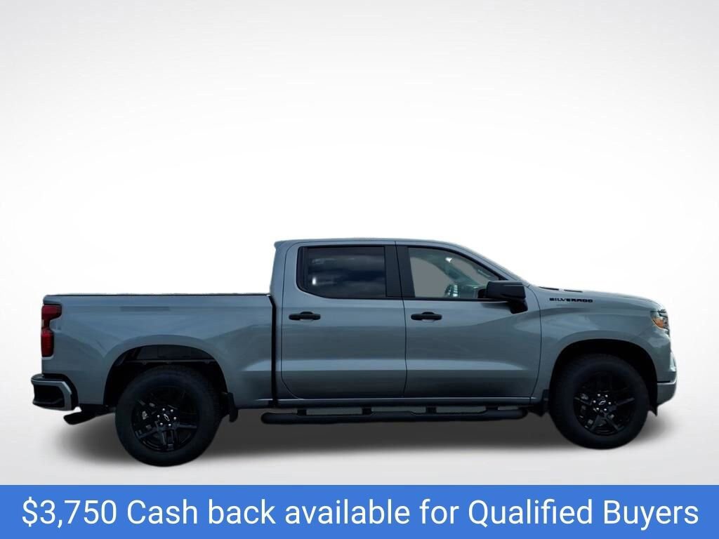 New 2026 Chevrolet Silverado 1500 Custom w/ Turbomax Blackout Package RWD image 2