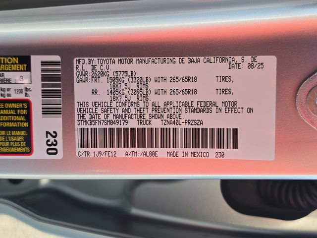 Certified 2025 Toyota Tacoma TRD Sport image 35