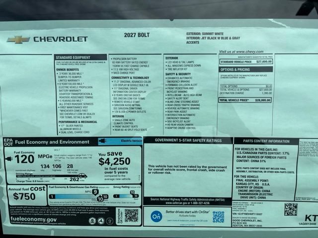 New 2027 Chevrolet Bolt LT FWD image 30