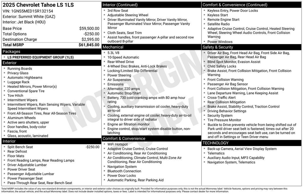 Used 2025 Chevrolet Tahoe LS RWD image 8