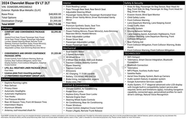Certified 2024 Chevrolet Blazer EV LT AWD/4WD image 38