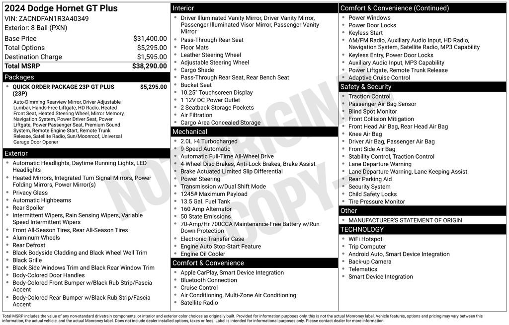 Used 2024 Dodge Hornet GT image 9