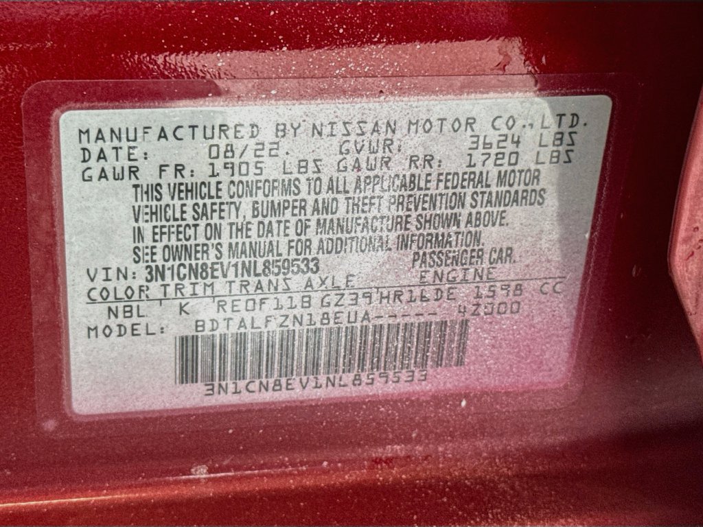Used 2022 Nissan Versa SV FWD image 32