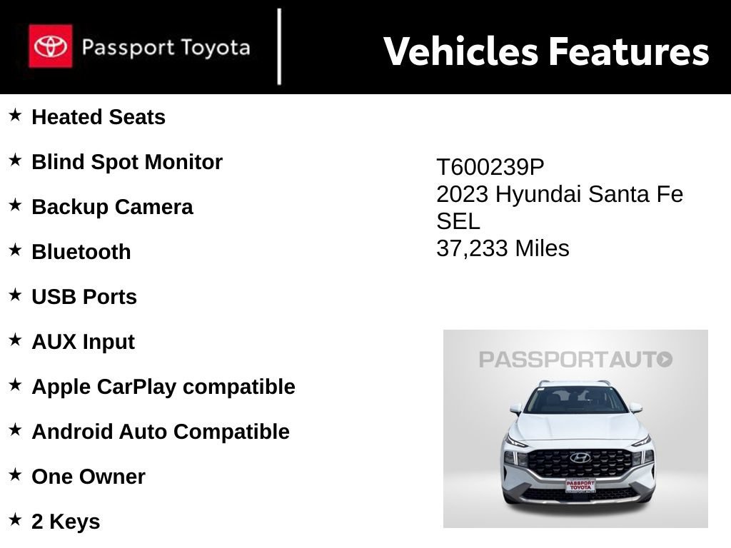 Used 2023 Hyundai Santa Fe SEL w/ Cargo Package AWD/4WD image 10