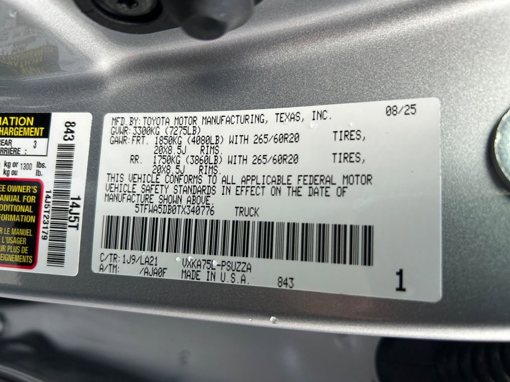 New 2026 Toyota Tundra Platinum w/ TRD Off-Road Package image 34