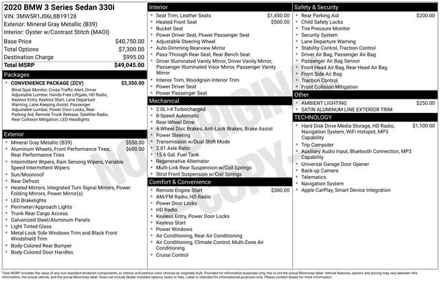 Used 2020 BMW 330i Sedan w/ Convenience Package image 2