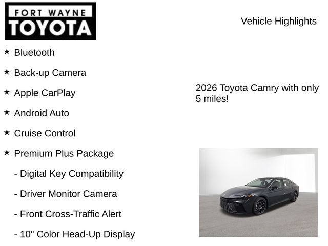 New 2026 Toyota Camry XLE FWD image 7