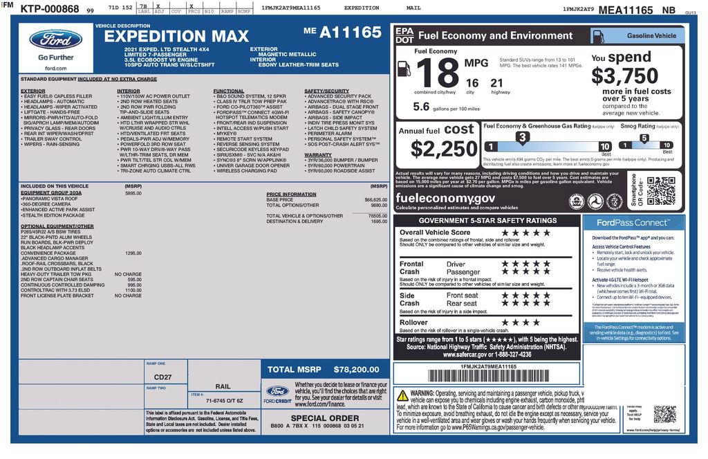 Used 2021 Ford Expedition Max Limited AWD/4WD image 2