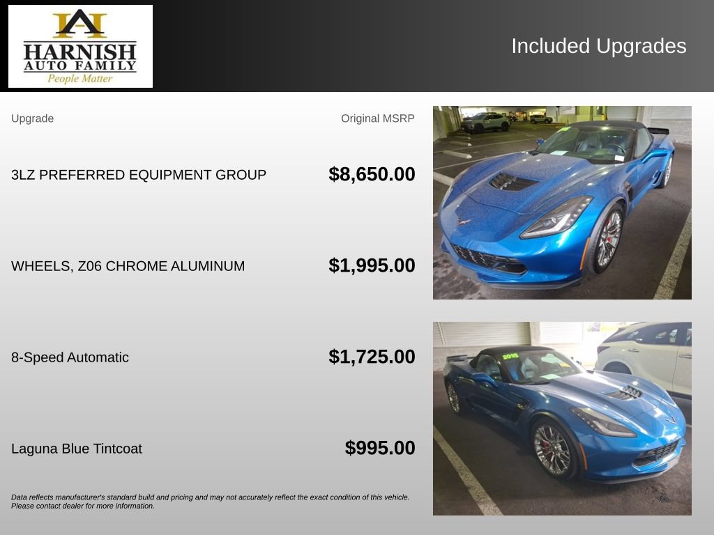 Used 2015 Chevrolet Corvette Z06 w/ 3LZ Preferred Equipment Group RWD image 4